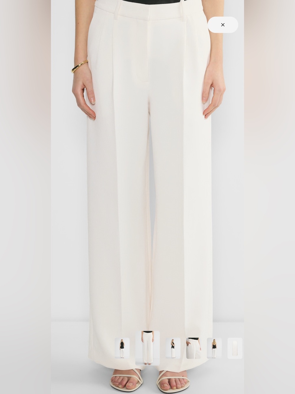 NEW Aritzia Effortless Pant Wider in Crepette Light Birch Size 6